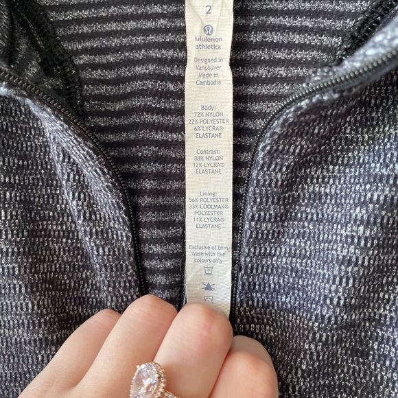 Lululemon Runderful 1/2 Zip Mini Check Pique Black - Picture 12 of 12